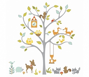 Наклейки для декора – Лисички (Roommates, RMK2729SLMk)